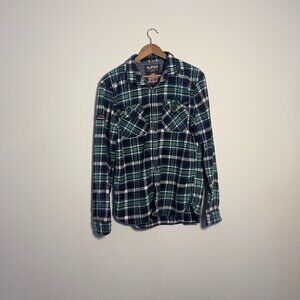 SuperDry Flannel | Blue & Green Plaid | XXL
